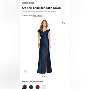 ALFRED SUNG Navy dress D760